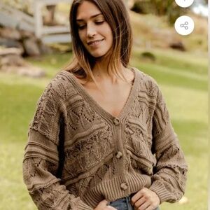 Neuflora Daphne Cardigan - Walnut M